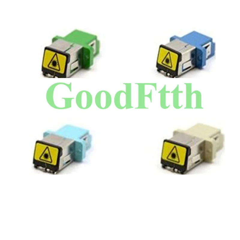 Fiber Adapter Adaptor Coupler LC-LC Duplex with Shutter Cover GoodFtth 100pcs/lot