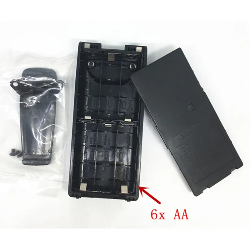 

5X battery case box 6x AAfor Icom IC-V8 IC-V82 IC-A24 IC-A6 IC-F3G IC-F30 IC-F40 IC-F11 IC-F22 IC-F4G BP210 BP209 with belt clip