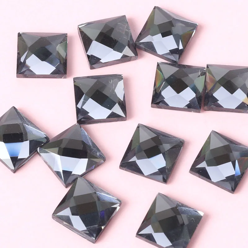 DIY Watch and wedding dress 100pcs/pack gray square flat back glass crystal rhinestones superior quality jewelry accessories