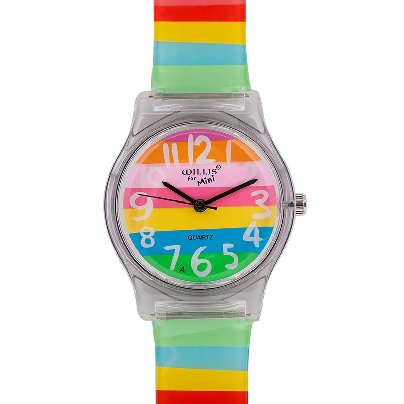 WILLIS-Montre à quartz pour enfants, nouvelle marque, pour écoliers, à la mode, souple, étanche, sport, fleurs, animaux