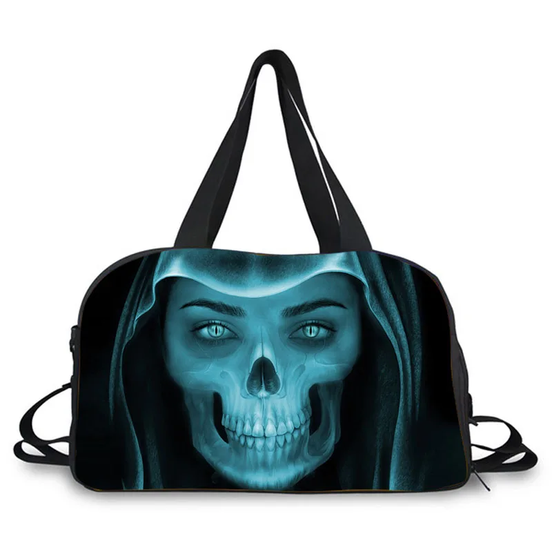 3d crânio série impressão nova moda grande capacidade senhoras saco de bagagem saco de viagem impressão saco de bagagem de viagem saco casual