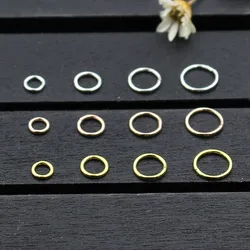 5pcs/lot 100% 925 Sterling Silver Close Jump Rings 4mm 5mm 6mm 7mm Round Ring Connectors DIY Women Jewelry Making Accessories
