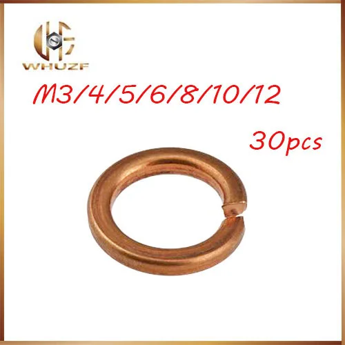 copper washer DIN127 M3 M4 M5 M6 M8 M10 M12 Red Bronze Copper Brass Gasket Ring Split Spring Lock Washer