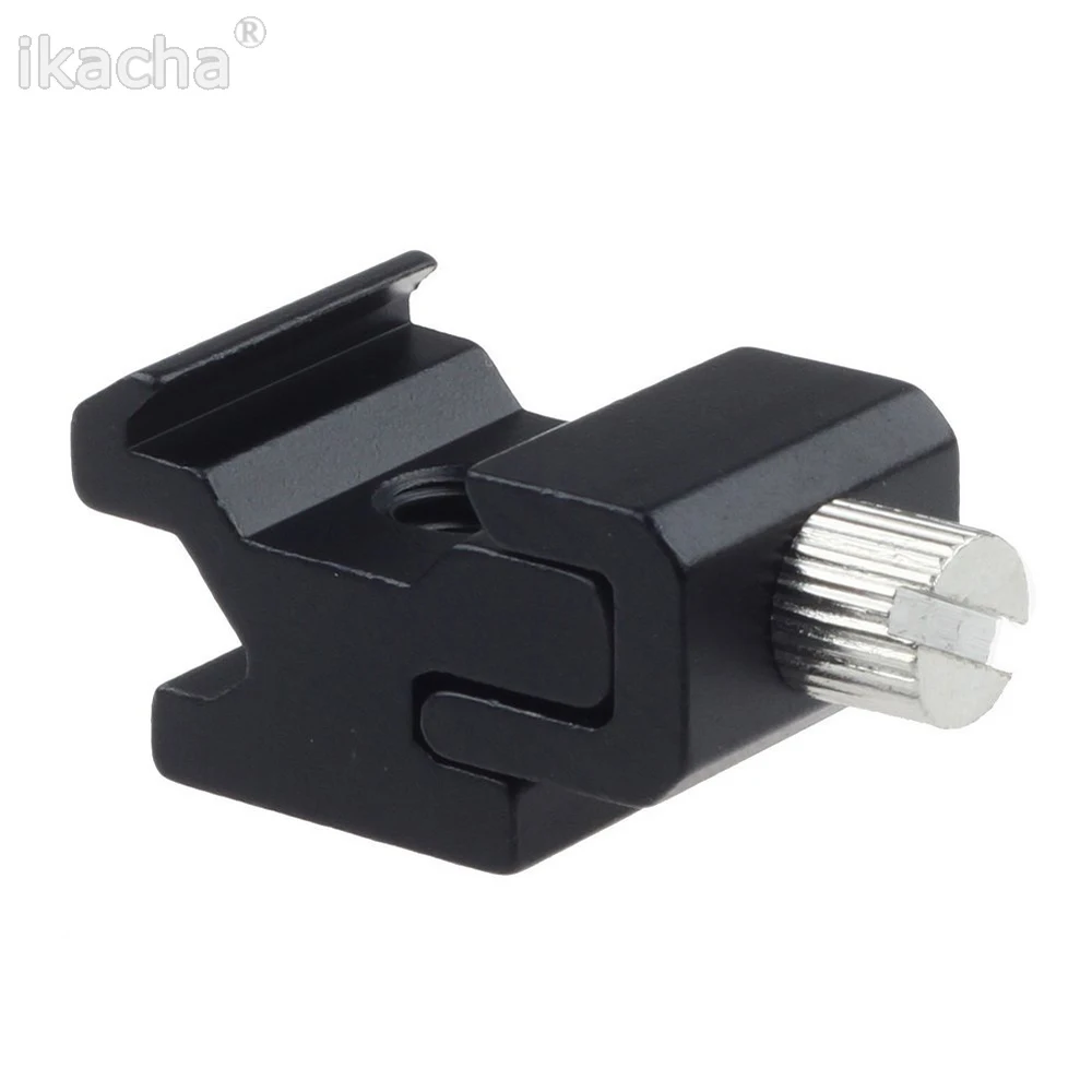 Hot Shoe Flash Bracket Camera Metal Cold Shoe Mount Adapter With 1/4 Tripod Screw for Light Stand Tripod Holder