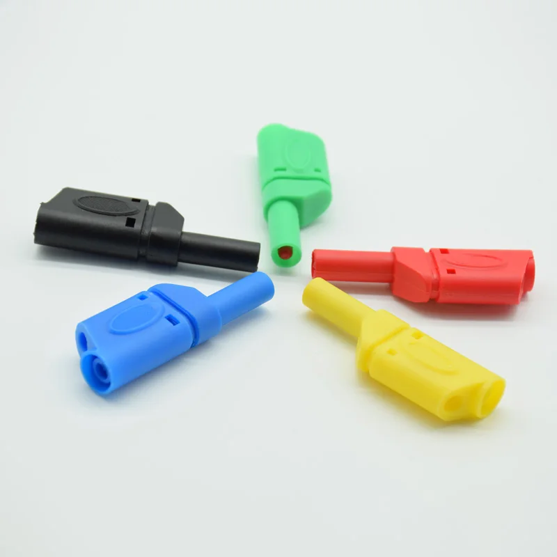 Assembled 4mm Safe Banana Plug Protective Fully Closed High Current 20A Banana Plug Test Plug Panel Plug Various Colors