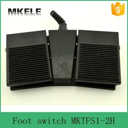 MKTFS1-2H Factory direct Nonslip SPDT NO/NC 2016 new design popular hot sale CE black Rubber Surface double pedal foot switch