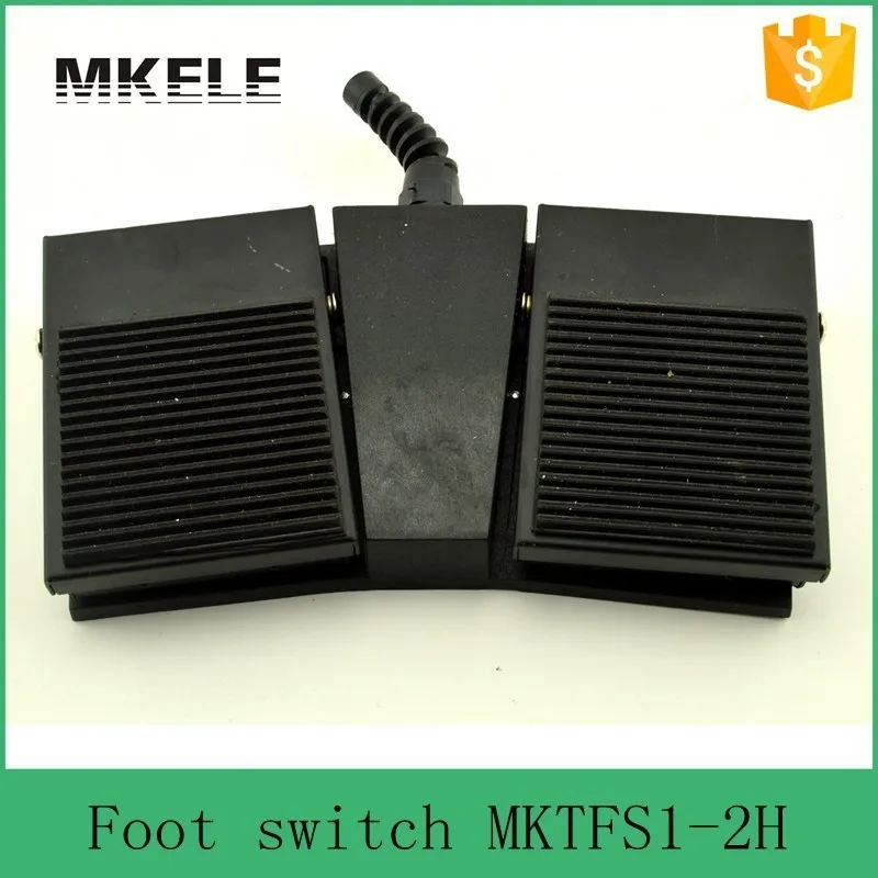 MKTFS1-2H Factory direct Nonslip SPDT NO/NC 2016 nowy projekt popularna gorąca sprzedaż CE czarna gumowa powierzchnia podwójny przełącznik nożny pedału