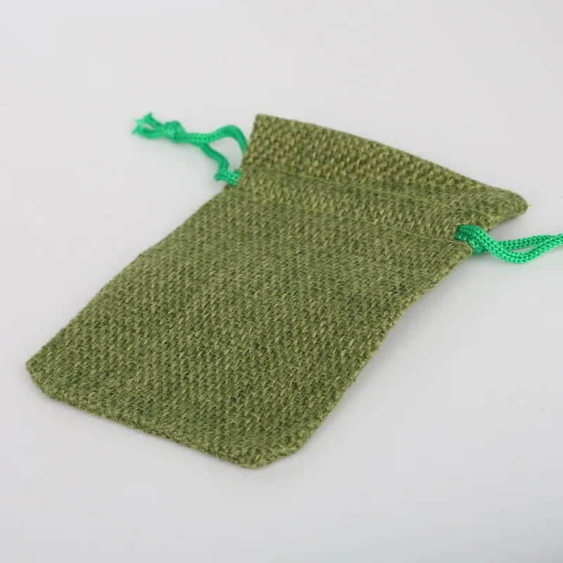 10PCS/lot Linen Cotton Drawstring Bag Jewelry Bag Decorative Gift Pouch Product DIY Packaging Bags 7x9cm