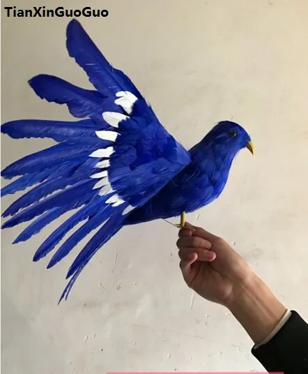 large 32x50cm simulation bird hard model spreading wings beautiful feathers bird prop,home garden decoration gift s1147