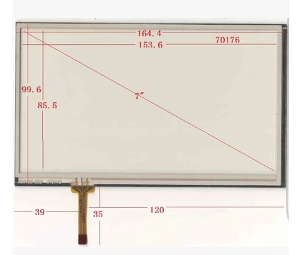 شاشة لمس 7 بوصة جديدة 070176 164 × 100 ملم