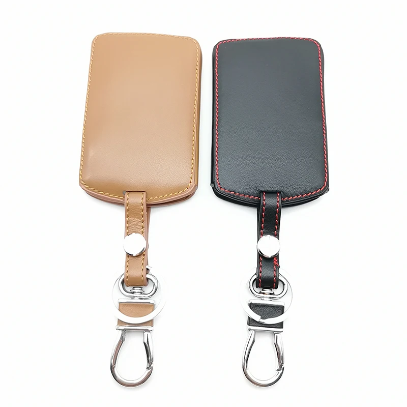 4 Button Car Leather Key Cover Protector Holder for Renault Clio Megane Logan 2 3 Scenic Koleos Card Keychain Case