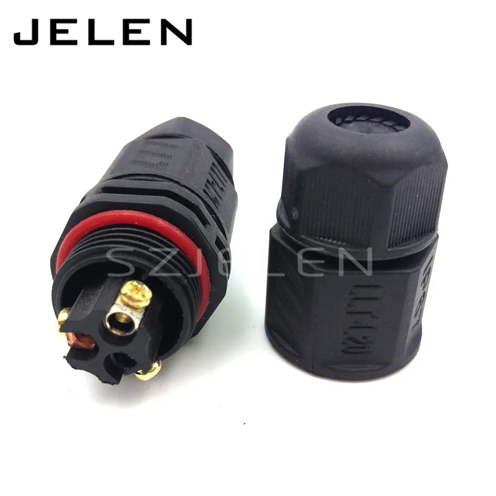 

LLT L20 , 3 pin Waterproof connector,IP67, No soldering, LED power connector, outdoor wire connector 3 pin