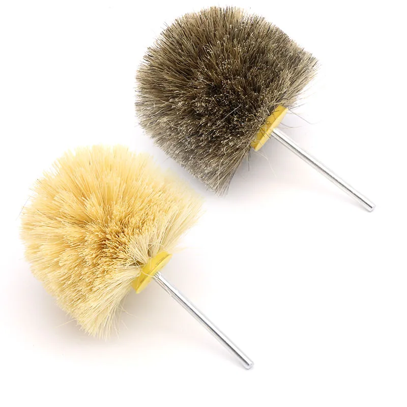 1Pcs Abrasive ล้อแปรงทำความสะอาดแปรงทำความสะอาดแปรง6Mm Shank งานไม้ขัดเครื่องบดม้านั่งเครื่องมือสำหรับ Home Improvement