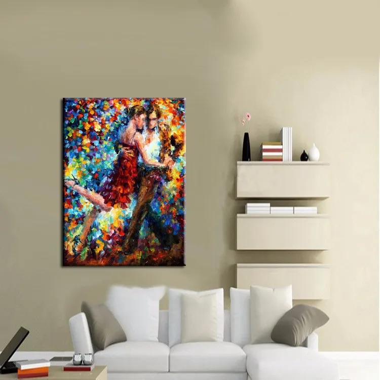 Professional Modern Tango Dancer Artist Artwork High Quality Hand Painted Oil Painting On Canvas Decoration Home for Room Wall