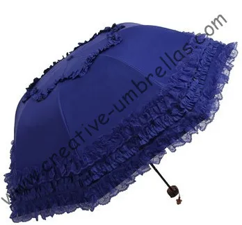 Princess umbrellas,100%sunscreen,UPF>50+,ladies'parasol,black silver coating,pocket parasol,UV protecting,lacing,assorted colour