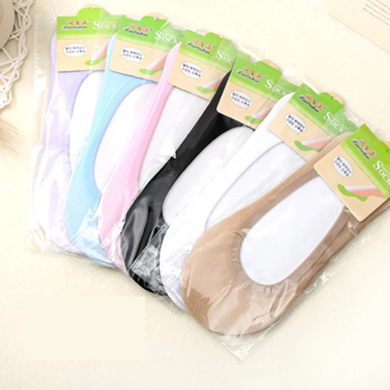 

Women Invisible Ventilate Socks 6 Colors Thin Solid Candy Color Female Boat Socks Low Ankle Hosiery For Woman Slippers Socks