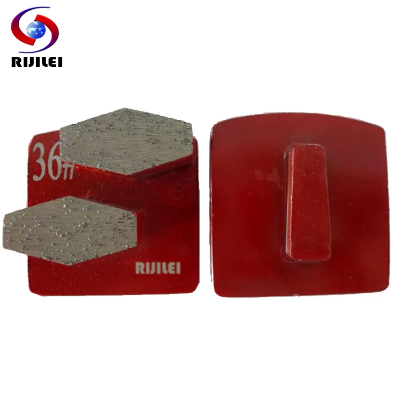 

RIJILEI Wholesale 30PCS Trapezoid Metal Bond Redi-Lock Diamond Grinding Plates Concrete Grinding Shoes Disk Floor Polishing L50