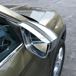 For Skoda Kodiaq 2017 2018 Rear View Mirror Rain Eyebrow Cover RearView Trims ABS Chrome Sticker Car styling Accessories