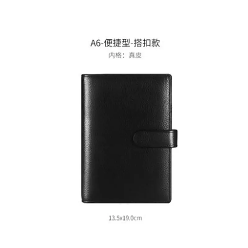 Yiwi  Black A4 B5 A5 A6 A7 100% Genuine Leather Notebook Business Planner  Handmade Agenda Sketchbook Diary Vintage Stationery