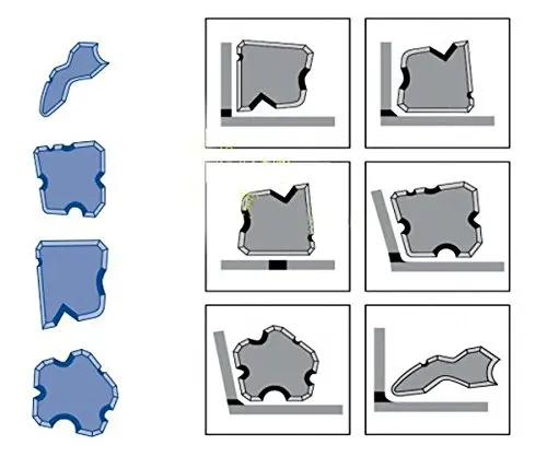 Joint d\'étanchéité en Silicone de qualité professionnelle, 8 pièces, outil de finition, profil de calfeutrage, Joint d\'angle de ligne avec outil de