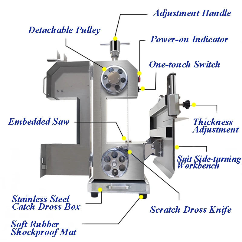 Commercial Bone Cutter Electric Meat Sawing Machine Pig Feet Beef Bone Cutting Machine Saws