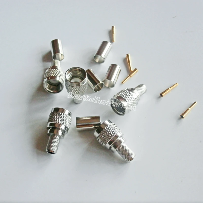 10Pcs MiniUHF Mini UHF male plug crimp For RG-8X RG8X LMR240 cable RF Connector