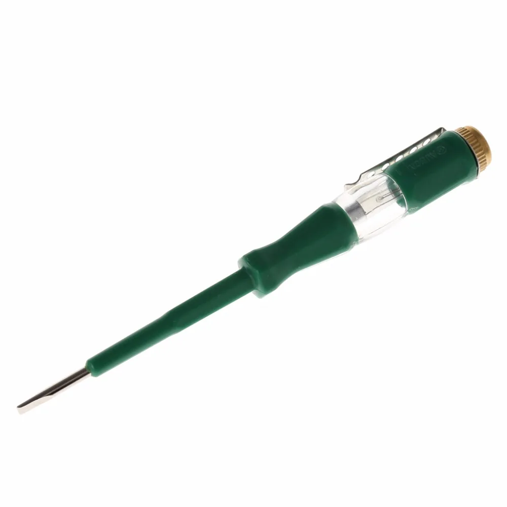 Penna di prova cacciavite piatto portatile utensile elettrico utilità dispositivo di luce cacciavite utensili a mano Tester di tensione a LED colorato
