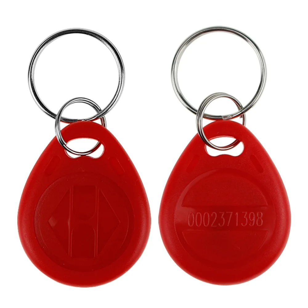 RFID Keyfobs 125KHz Smart ID Card TK4100 EM Keychain Key Tag Waterproof Plastic EM4100 EM4200 Key Fobs Token (Pack of 50pcs)