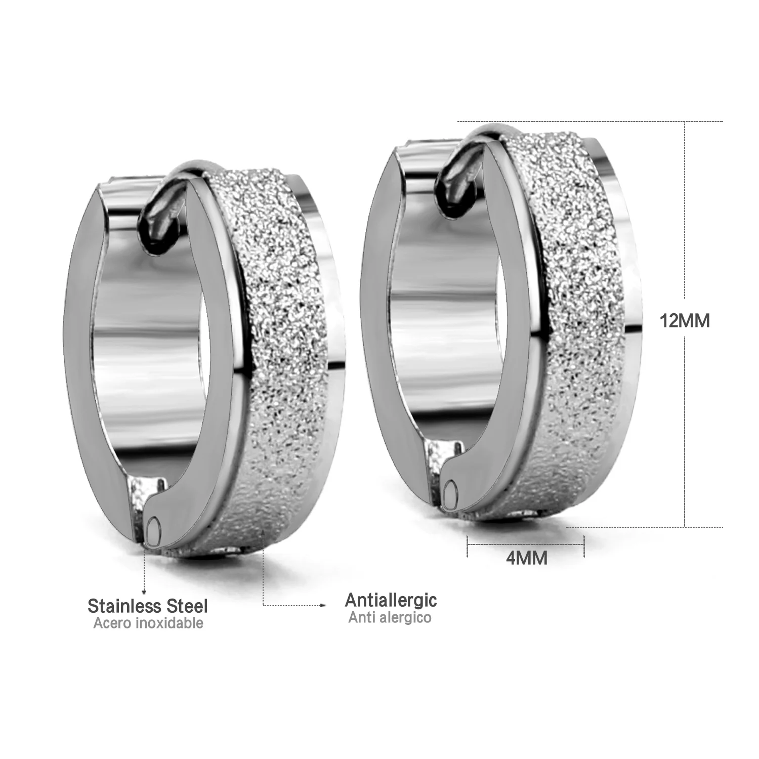 LUXUSTEEL Vintage Jewelry Golden Color Hoop Earrings 2022 Brinco Ear Accessories Stainless Steel Scrub Aretes Mujer