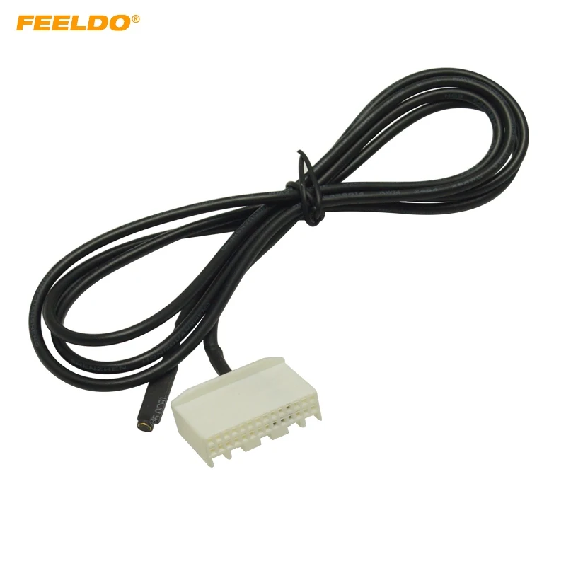 

FEELDO 1PC 1.5M Car Audio Video CD DVD Changer Micphone MIC Adapter Wire 28Pin Port for Toyota Prado 2700 #MX5669