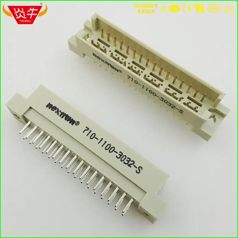 

50Pcs 332 DIN41612 DIN CONNECTOR 710-1100-3032-S 2*16P 32PIN MALE STRAIGHT PINS EUROPEAN SOCKET 9001-17481COOA NEXTRON