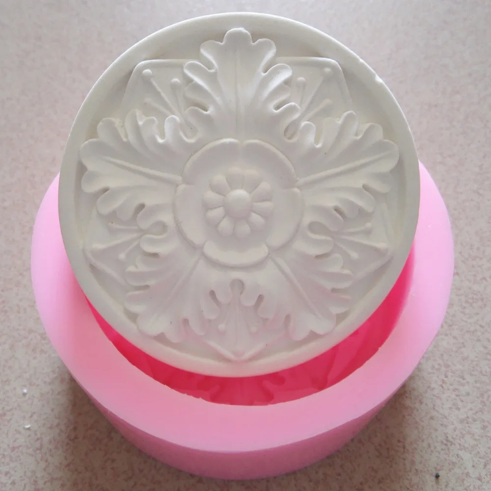 Borage Flower Silicone Soap Mold Round Handmade Silicone Molds for Soap Natural Soap Mould Scented Candle Wax Melt Mold