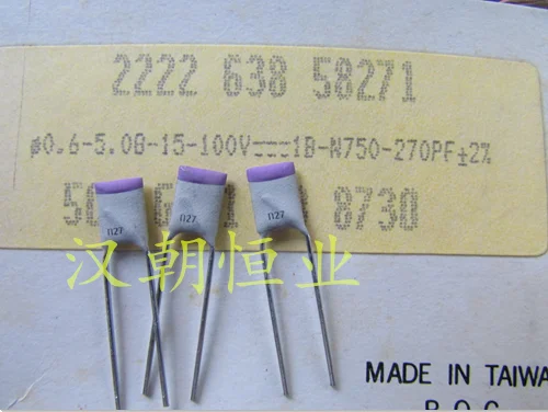 

2020 hot sale Holland BC 20PCS/50PCS 100V270PF N27 271 2% silver film high frequency ceramic capacitor free shipping