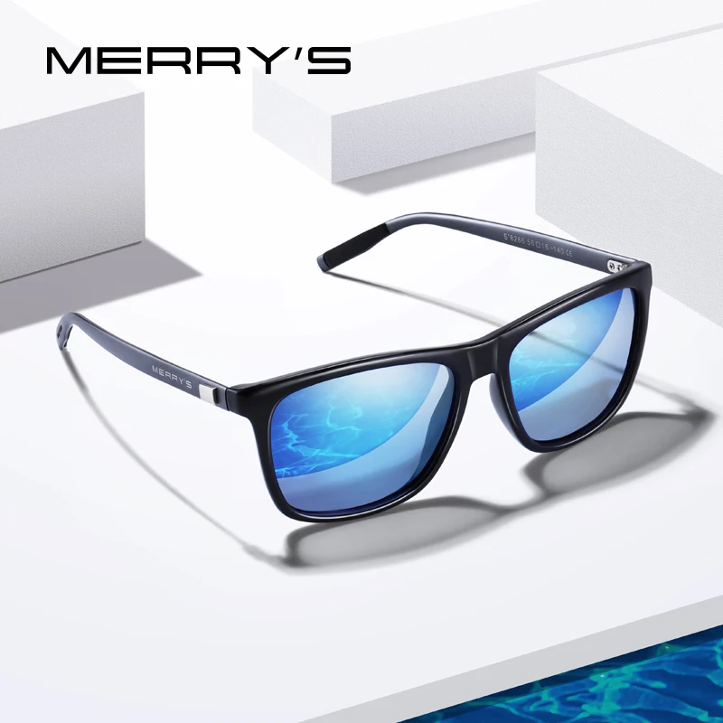 MERRYS DESIGN Men Women Classic Square Polarized Sunglasses Aluminum Legs Lighter Design UV400 Protection S8286