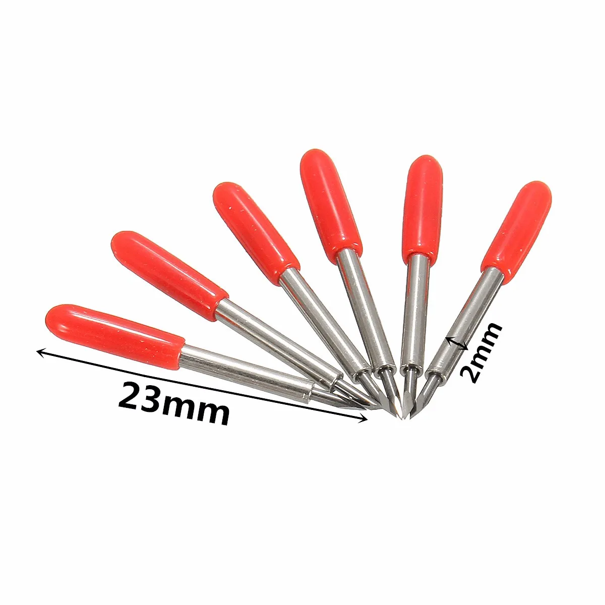 XNEMON 6 PCS 45 Degree Roland Lettering Knife Cutting Plotter Blades Tool for Vinyl Cutter Blade Holder Engraving Tools