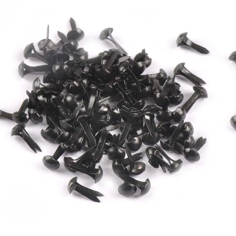 100 sztuk 5x10mm Mix okrągłe sztyfty zapięcia zdobienie dla Scrapbooking dostaw DIY metalowe rzemiosła akcesoria buty wystrój c2147