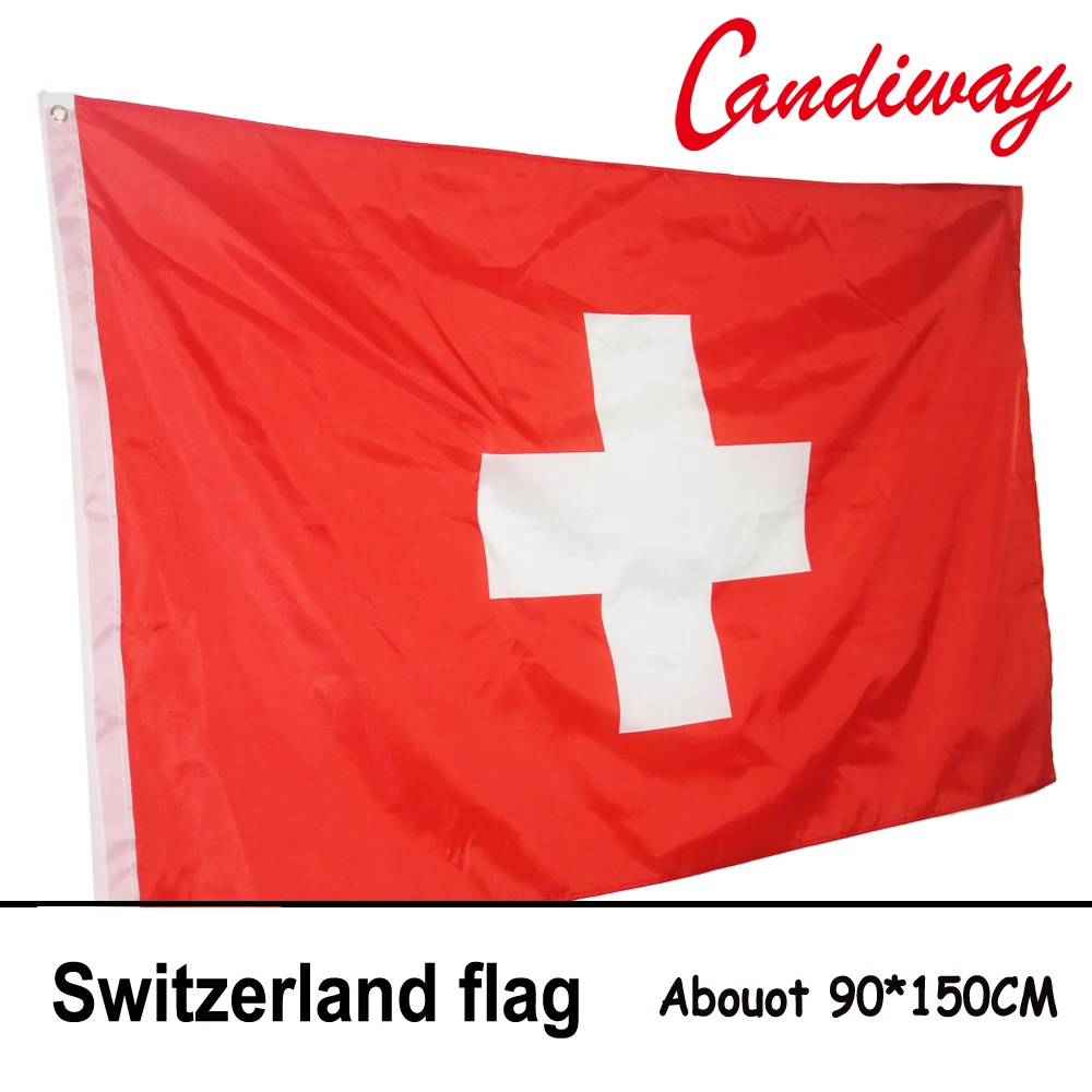 90x150 سنتيمتر سويسرا العلم هولندا البوليستر العلم السويسري راية عالية الجودة n021