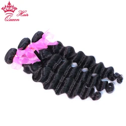 Queen Hair Official Store Loose Deep Wave Bundles Brazilian Hair Weave 100% Human Hair Bundles 10-26 Virgin Raw Hair Extensions
