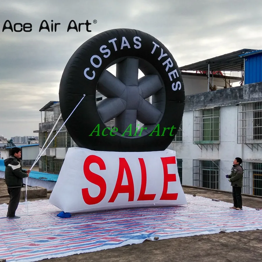 

Huge Advertising Inflatable Tire Model Tyres Replica with Customized Logo by Ace Air Art