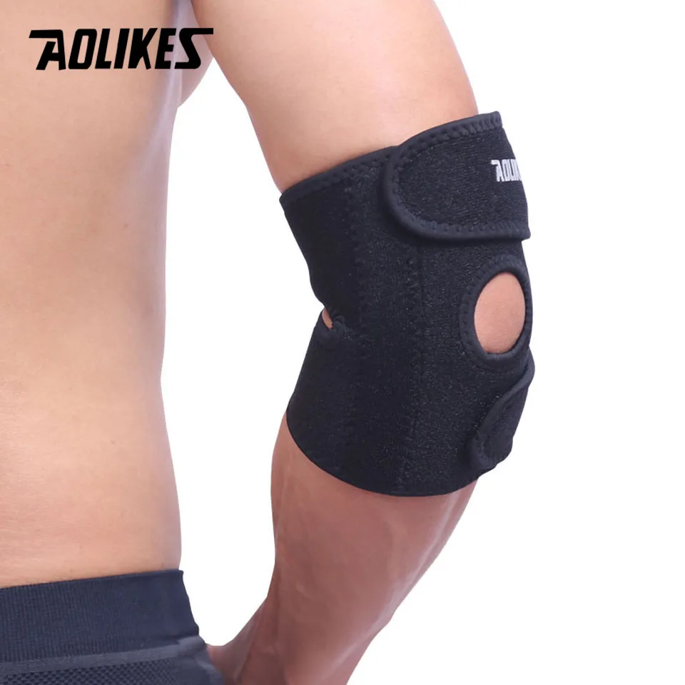 AOLIKES 1PCS Adjustable Elbow Support Pads With Spring Supporting Codera Protector Sports Safety For Ciclismo Gym Tennis