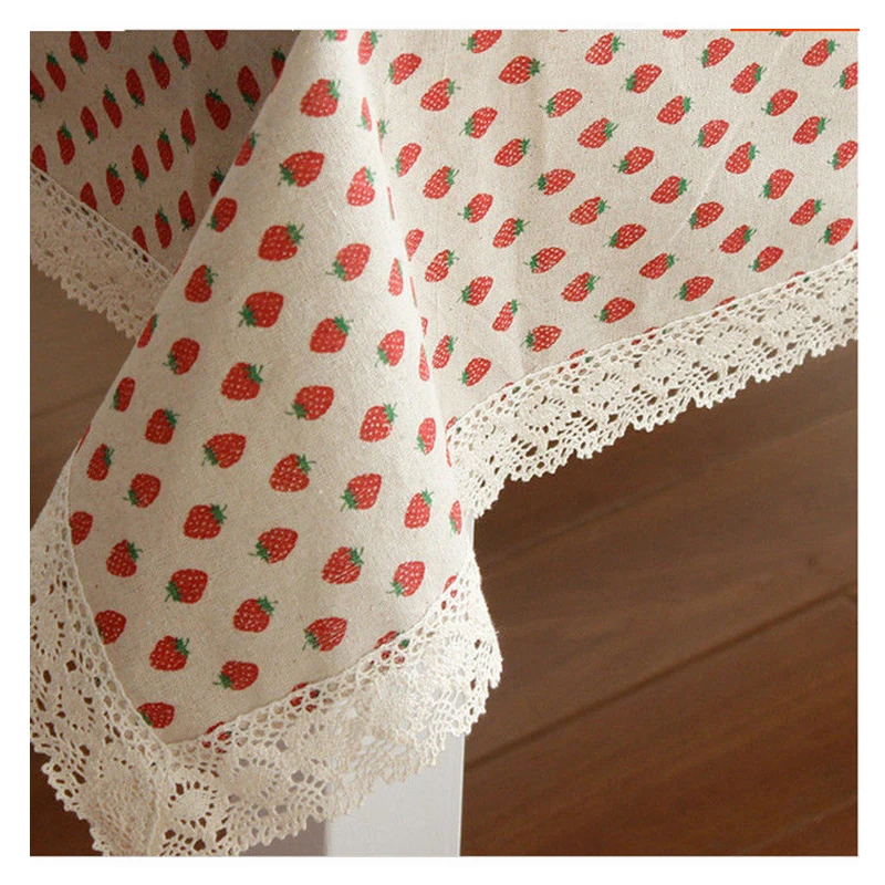 Strawberry Tablecloth Direct  Linen Rochet Lace Rectangular Tablecloths Tabel Poker Table Cloth Tablecloths For Square Table