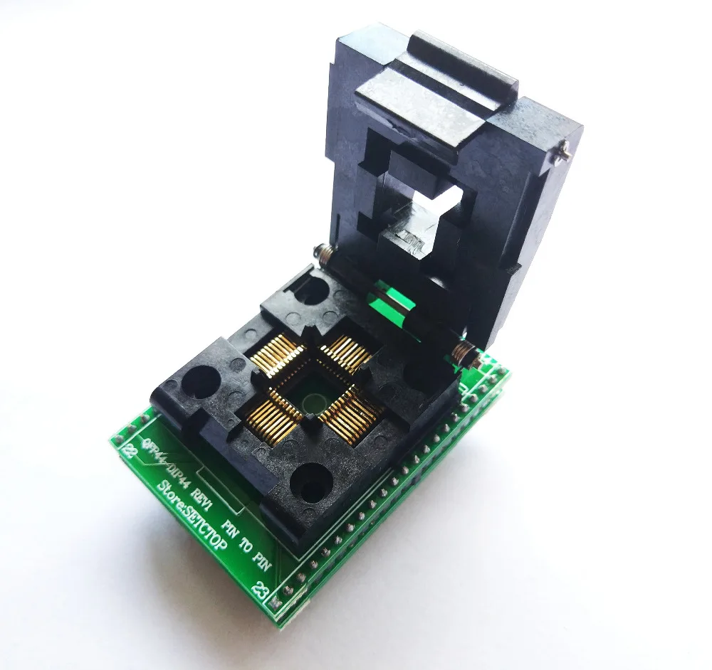 TQFP44 to DIP44 LQFP44 tO DIP44 adapter socket Programmer QFP44 IC CHIP burning seat (pin1 to Pin1)  0.8mm pitch