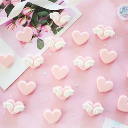 Clip de amor de estilo japonés para decoración de fotos, Clip de carpeta de papel de papelería para estudiantes, rosa, niña pequeña, 10 unidades por lote