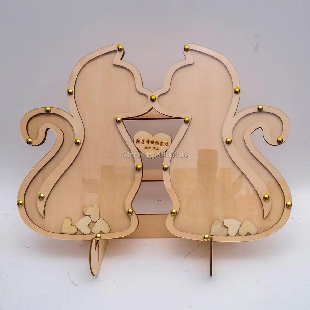 

Couple of Cats wedding drop box guest book