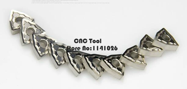Inserto de carburo de aluminio WNMG080404/WNMG080408, herramienta de torno CNC, adecuado para procesamiento de aluminio, insertar MWLNR/WWLNR, 10 Uds.