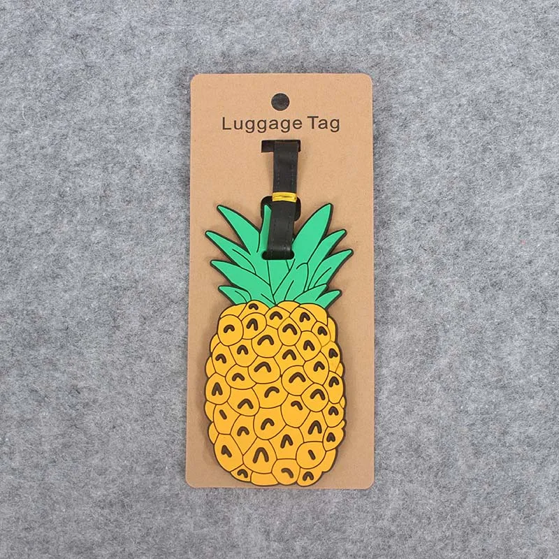 Fashion Fruits Travel Accessories Creative Luggage Tag Silica Gel Suitcase ID Addres Holder Baggage Boarding Tags Portable Label