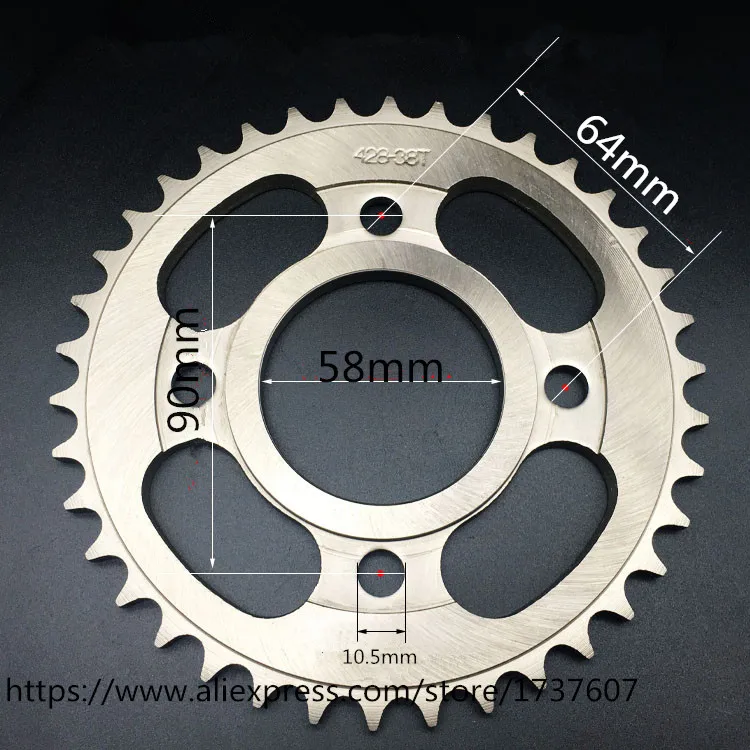 CBF CG CM CBT125/150 36-38-40-42-43-45-48-53T koło zębate do motocykla/koło zębate do motocykla/koło zębate silnika zębów/zabrudzenia motocyklowe