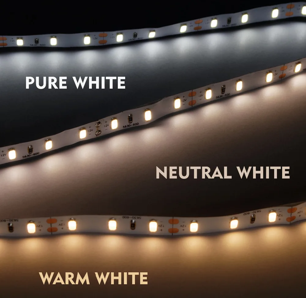 DIY LED U-HOME High CRI90+ LED Strip Light SMD5630 Super Bright Warm White Neutral White Daylight White Pure White Nonwaterproof