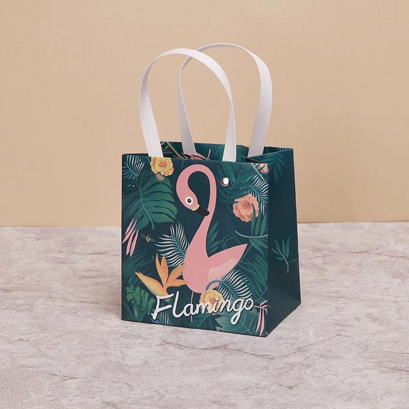 

5Pcs New Flamingo Paper Jewelry Packaging Gift Boxes Bages Flamingo Party Suppies Packaging Gift Box Wedding Gifts for Guests