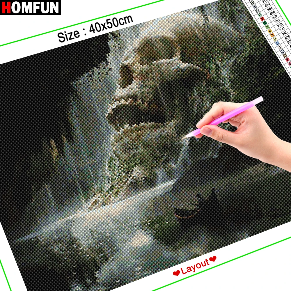 HOMFUN 5D Diy Diamond Painting Cross Stitch \